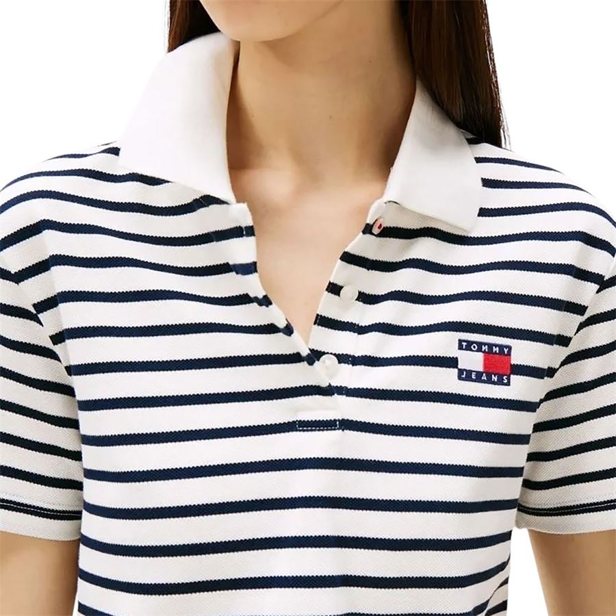 Crop Badge polo maniche corte da donna Tommy Jeans | DW0DW213630FC